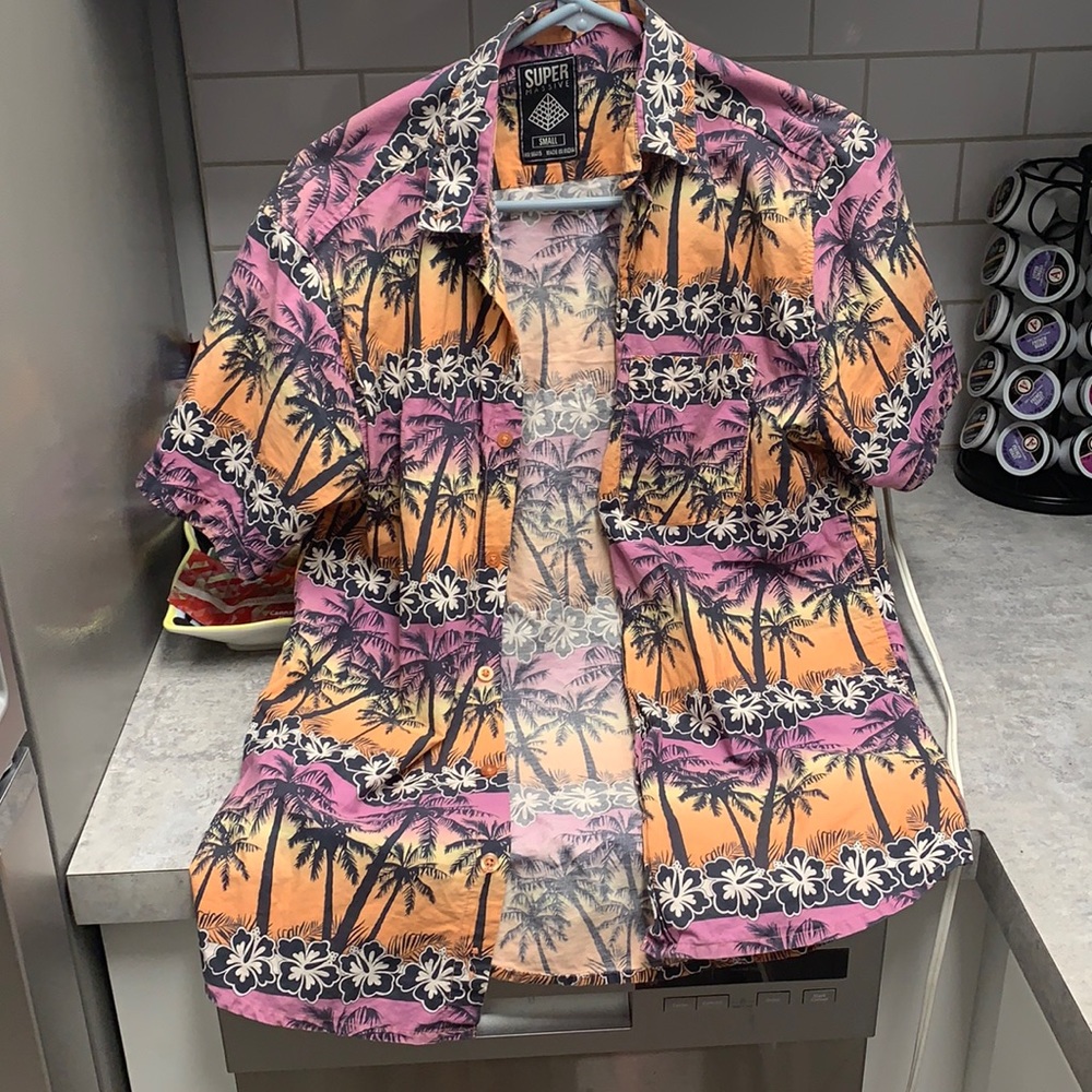Sunset Hawaiian Short Sleeve Button Down Size S